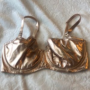 VS Rose Gold Metallic Bra 36DDD